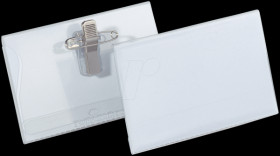 810119 Name tag, 54x90 mm, combination clip, pack of 50