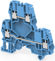 Screw terminal block, screw connection, 4.0 mm², 4 pole, 29 A, 8 kV, blue, 1SNK505220R0000