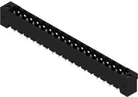Pin header, 18 pole, pitch 5.08 mm, straight, black, 1820650000