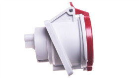 Gniazdo Tablicowe Skośne 5P 32A 400V Czerwone Ip44 3153 Men3153