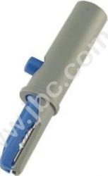 AK 10 BL Krokodylek izolowany, gn.4mm, rozw.7,5mm, niebieski, Hirschmann, 930126102, AK10BL