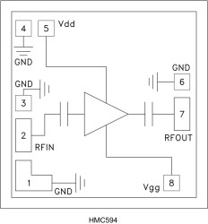 Low Noise Amplifier Chip, 2 - 4 GHz