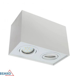 Oprawa downlight ORTAL regulowana 182x96 2x GU10 max. 2x50W biała C23-DLO-AS-GU10-250-WH