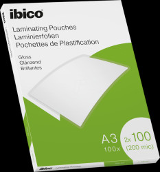 627320 Laminating pouches, A3, 2x100Mic, glossy, pack of 100