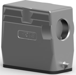 Housing, size HA10, die-cast aluminum, M25, angled, clip locking, IP65, T1319100125-000