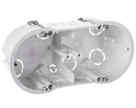 Puszka podtynkowa podwójna 60mm regips biała PKw-2 13.70 /5szt./