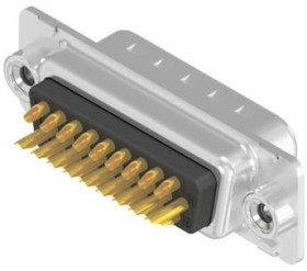 D-Sub plug, 26 pole, high density, equipped, straight, solder cup, 163A16659X