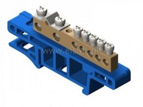 N LZ 7/N listwa zaciskowa niska 7-torów niebieska