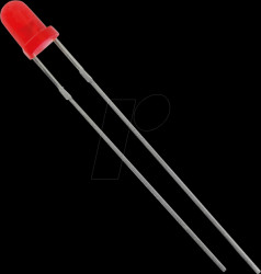 3034R1D-EHE-C LED 3mm, wired, red, 1500 mcd, 60°