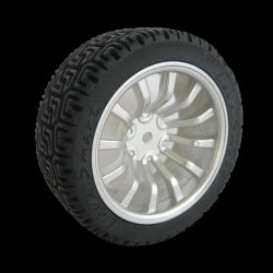 Koło do robota 65x25.5mm srebrne