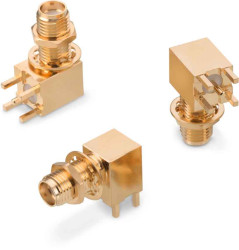 Złącze koncentryczne Montaż na płytce drukowanej Żeński typ złącza Złącze SMA 12.4GHz Lutowane
