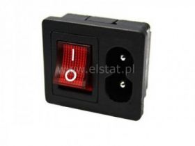 Gniazdo ( ósemka ) zasil.do obud; przełącznik