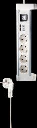 BS60317-W Desktop outlet, 4-way, type F, 2x USB, white