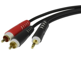 KLOTZ Kabel Audio AUX mini Jack 3,5mm Stereo (wtyk) / 2x RCA Cinch (wtyk) 6m