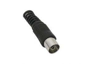 Gniazdo antenowe proste - czarne