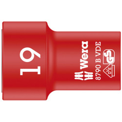 Wera 05004963001 8790 B Zyklop VDE 3/8&quot; Drive Socket 19 x 46mm