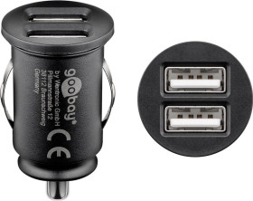 Ładowarka samochodowa Dual-USB (2xUSB) 12W max.2.4A (12/24V) 2xUSB 44177