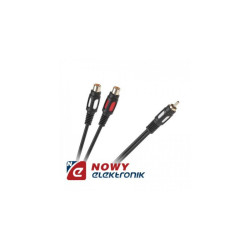 Przejście wt.RCA/2x gn.RCA łezk na kablu rozdzielacz/rozgał.