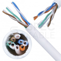 Kabel sieciowy U/UTP kat.5e skrętka 4x2x0,5mm wewnętrzny Eca PVC szary SecurityNET