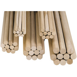 kwb 028008 Peg dowel pin 8mm self-cutting beech Wood ribbed for glue