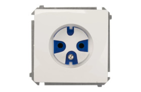 Simon Basic Gniazdo pojedyncze DATA z/u 16A IP20 z kluczem uprawniającym białe BMGD1.01/11