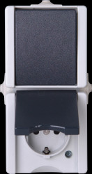 139356003 proAQA - off/toggle switch socket combination se, grey