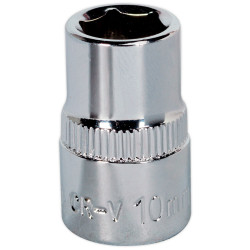 Sealey SP3810 Walldrive&#xAE; Socket 10mm 3/8&quot;sq Drive Fully Polished