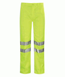 HIVIS YELLOW POLY COTTON TROUSER EN471