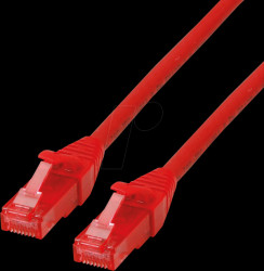 21152941 Patch cable Cat. 6 UTP, LSOH, red, 0.3 m