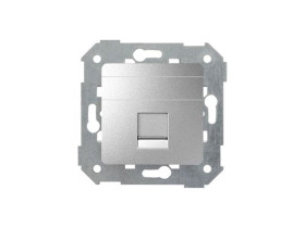 SIMON 82 Pokrywa 1x gniazdo RJ45 płaska z żaluzją (moduł) aluminium 82005-93 KONTAKT SIMON