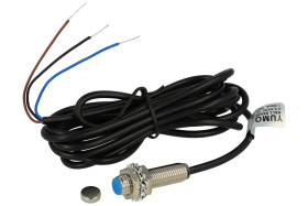 Czujnik; hallotronowy; zbliżeniowy; SM8-31010PA; PNP; NO; fi 8mm; 10mm; 5÷24V; DC; cylindryczny metalowy; zabudowany; z przewode