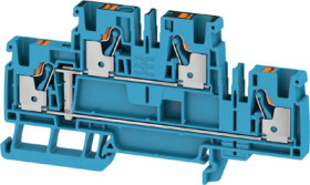 Multi level terminal block, push-in connection, 0.14-6.0 mm², 4 pole, 32 A, 8 kV, blue, 2540030000