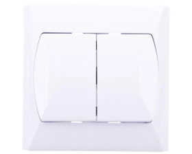 AKCENT Łącznik schodowy + pojedynczy biały ŁP-9A/00