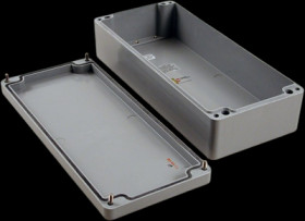 Polyester enclosure, (L x W x H) 361 x 160 x 90 mm, gray (RAL 7035), IP66, 1590ZGRP163