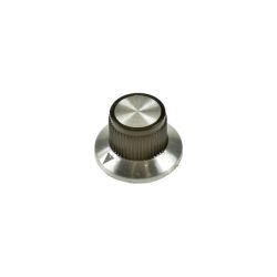 Gałka czarna 3017C śred. 24mm oś 6mm blokowana śrubą, bez skali