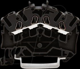 2002-6405 4-wire feed-through terminal, diameter 0.25 - 2.5 mm, black