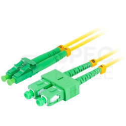 Patchcord światłowodowy FO SM LC/APC-SC/APC duplex 3mm 9/125 1m LANBERG
