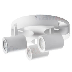 Oprawa ścienno-sufitowa GU10 3xmax 10W LAURIN EL-3O W regulowany kąt 310/90st. czarny 29126