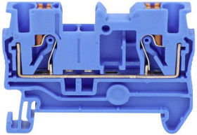 TRU COMPONENTS TC-JPT2.5 Blue Terminal przepustowy 5.2 mm szybkozłącze Ilość styków: 2 0.2 mm² 2.5 mm² niebieski 1 szt.