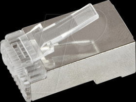 MP0077 RJ45 modular plug, Cat.6, shielded, pass through, 50 pcs.