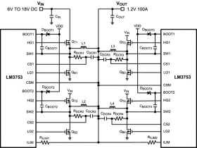 4.5-V to 18-V, scalable 2-phase synchronous buck controller with integrated FET drivers