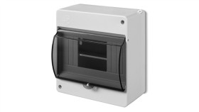 Rozdzielnica Modułowa 1X6 Natynkowa Ip30 Mini S-6 Z Pokrywą Dymną (Pe+N) 2306-01