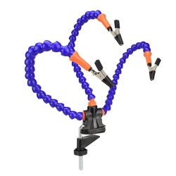 Uchwyt 3-ramienny do lutowania trzecia ręka z imadełkiem klipsem do blatu