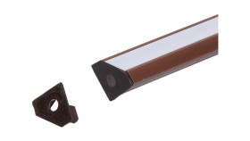 Zaślepka Pcv Corner Brązowa Z Otworem