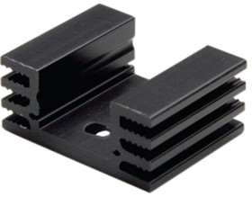 Extruded heatsink, (L x W x H) 50 x 32 x 14 mm, 8.5 K/W, black anodized, 10022554
