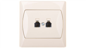 Akcent Gniazdo Telefoniczne Podwójne Rj11 Równoległe Beżowe Gpt-2Ar/01