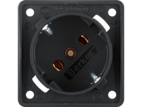 Integro Flow Gniazdo schuko 45° mechanizm czarny mat 8418525 HAGER