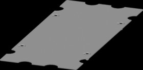 Bottom plate, steel, (W x H x D) 200 x 1.5 x 400 mm, 8PQ2302-4BA04