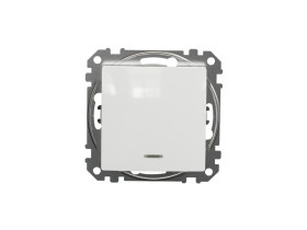 SEDNA DESIGN & ELEMENTS Wyłącznik pojedynczy z podświetleniem biały SDD111101L SCHNEIDER ELECTRIC