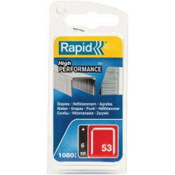 Rapid 40109502 53/6B 6mm Galvanised Staples (Pack 1080)